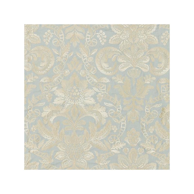 Order 27086-002 Elizabeth Damask Embroidery Aquamarine by Scalamandre Fabric