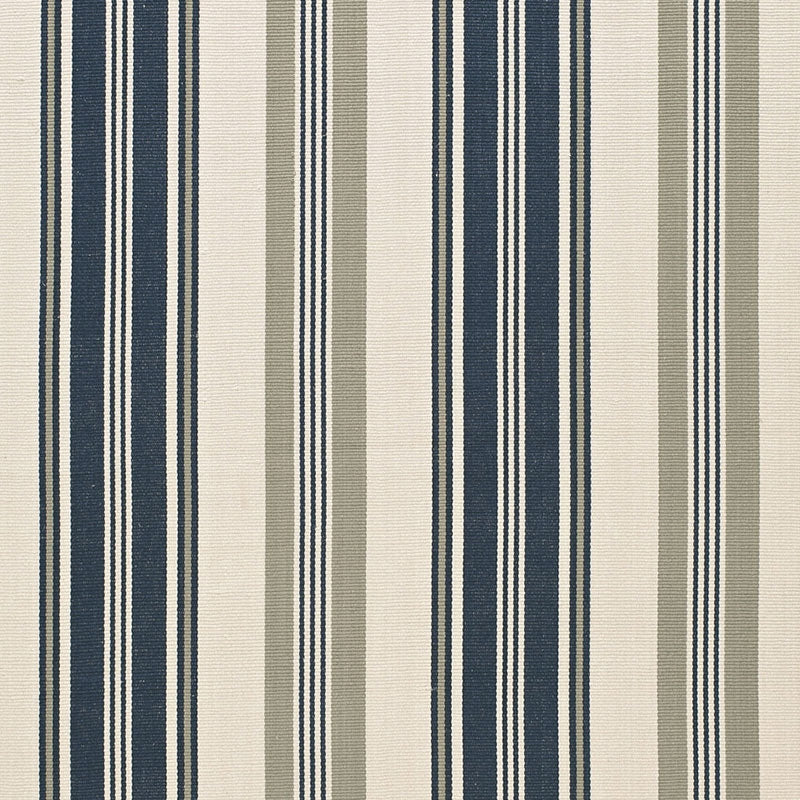 Purchase sample of 67480 Fjord Stripe, Indigo by Schumacher Fabric