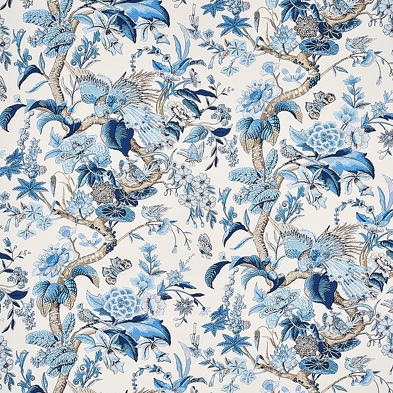 Purchase sample of 1314003 Cranley Garden, Blue by Schumacher Fabric
