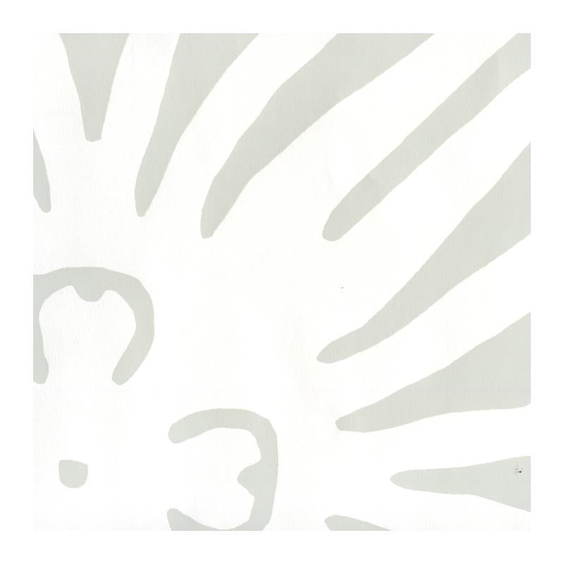 Sample 2480-13WP Sigourney Reverse Large Scale, Gray on White by Quadrille Wallpaper