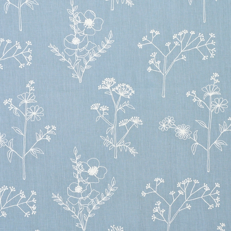 Acquire 78360 Lisbeth Embroidery Blue by Schumacher Fabric