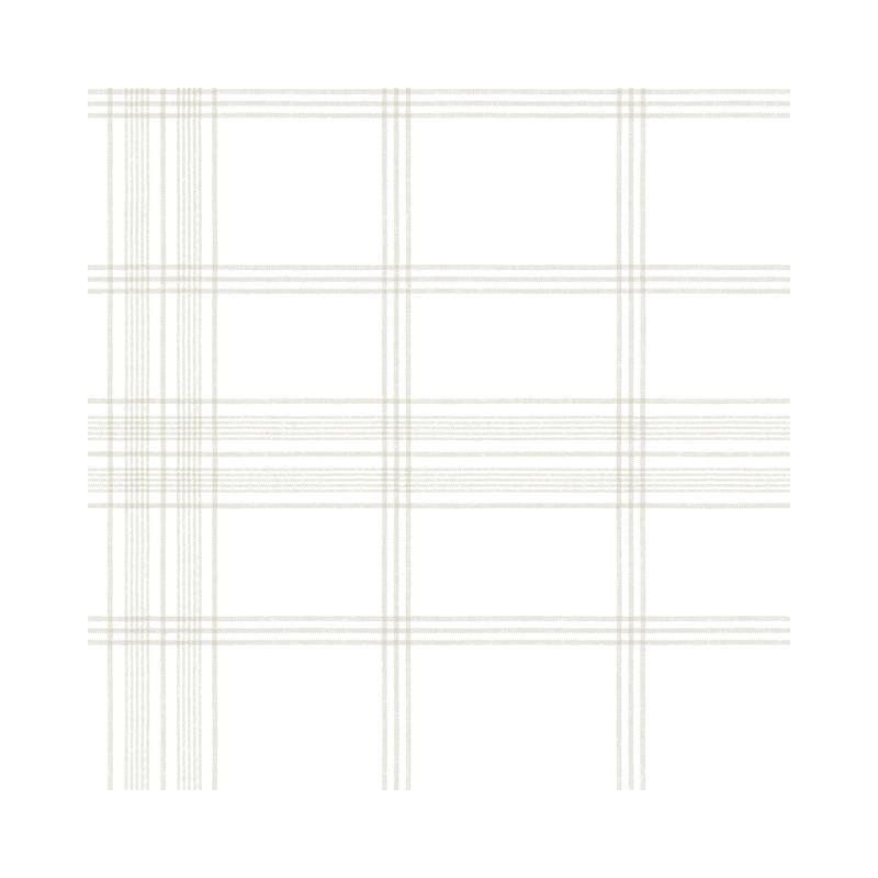 Sample CV4466 Water's Edge Resource Library, Charter Plaid Off White York Wallpaper