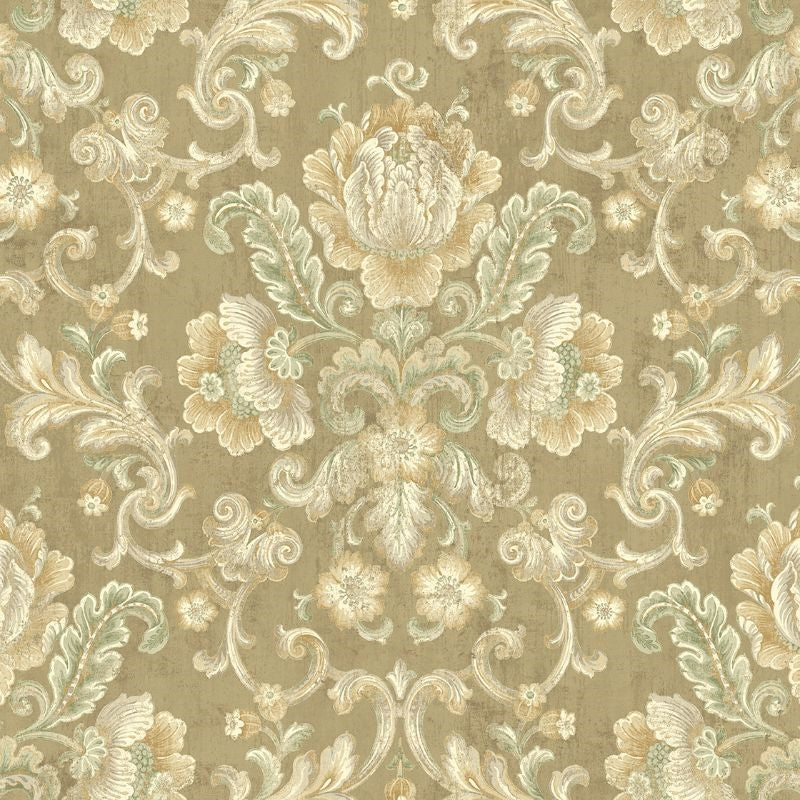 Purchase MV80907 Vintage Home 2 Floral Cameo by Wallquest Wallpaper