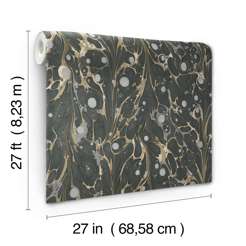 Sample NV5591 Modern Heritage 125th Anniversary, Marbled Endpaper by York Wallpaper