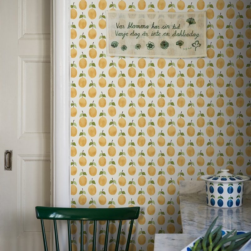 Shop 1975 prunus yellow borastapeter wallpaper