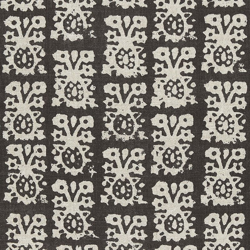 Acquire 174630 Jakarta Linen Print Graphite by Schumacher Fabric