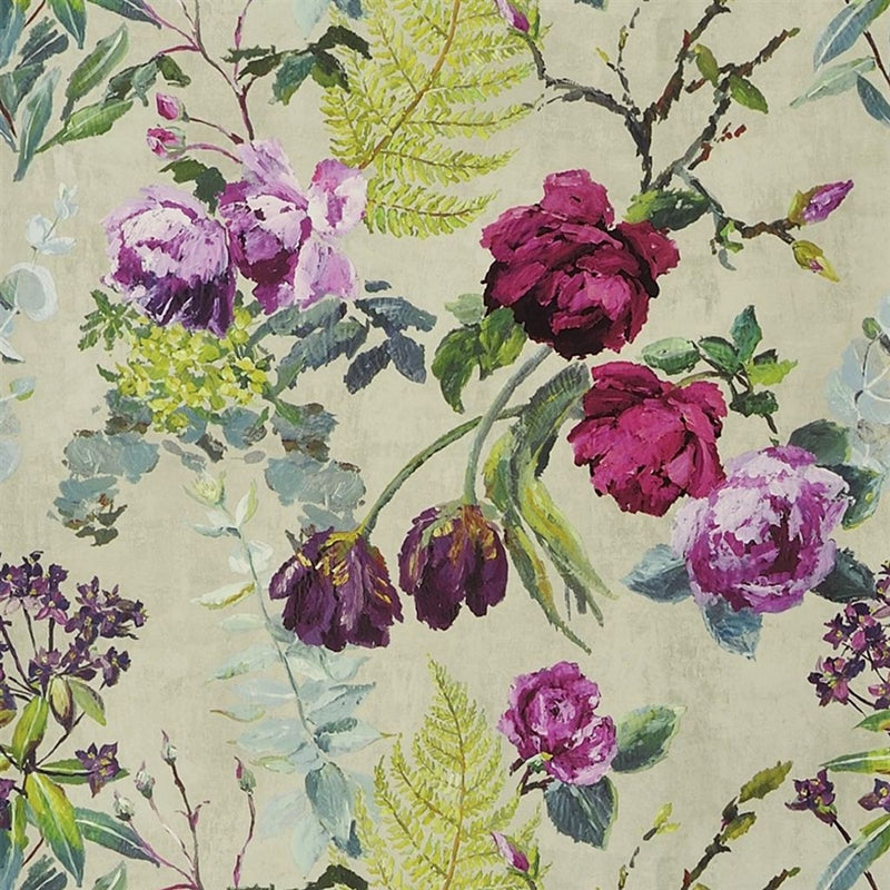 Sample PDG678-03 Tulipani, Linen by Designer Guild Wallpaper