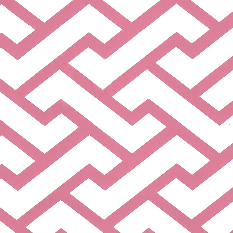 Sample 6340-01WP Aga, Watermelon on White by Quadrille Wallpaper
