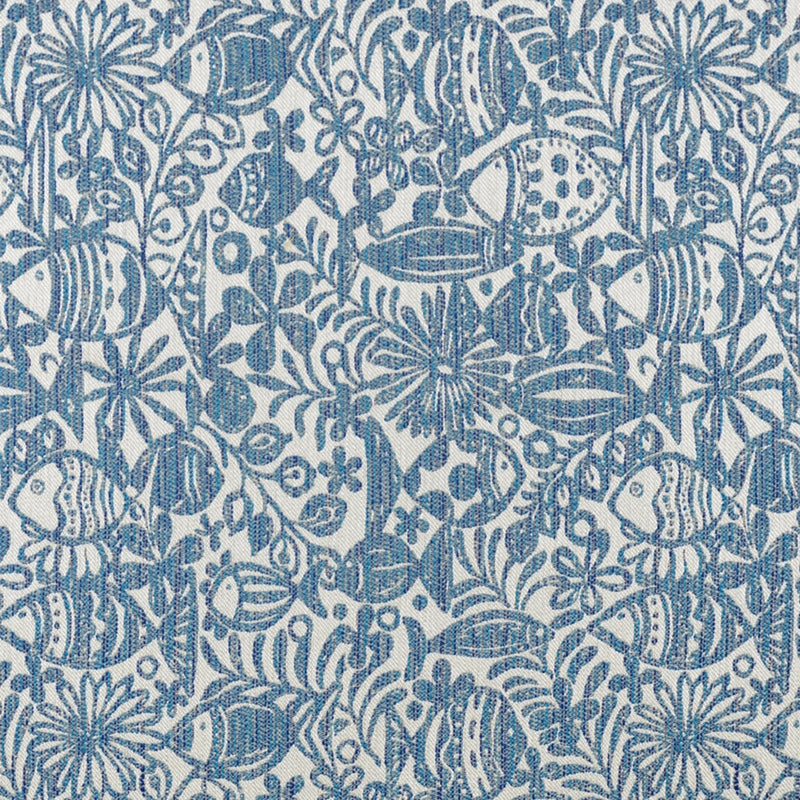 Find F4187 Seaside Blue Animal/Skins Greenhouse Fabric
