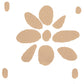 Sample 6380-05WP Wildflowers Ii, Camel II on White by Quadrille Wallpaper