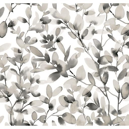 Shop PSW1086RL Watercolors Botanical Grey Peel and Stick Wallpaper