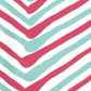 Sample AP950-11 Zig Zag Multi Color, Turquoise Fuschia on Almost White by Quadrille Wallpaper