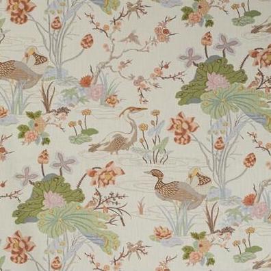 Order 2020198.223 Luzon Print Apricot Botanical Florals by Lee Jofa Fabric
