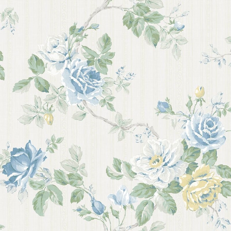Sample FS51302 Spring Garden Rose Trail Wallquest