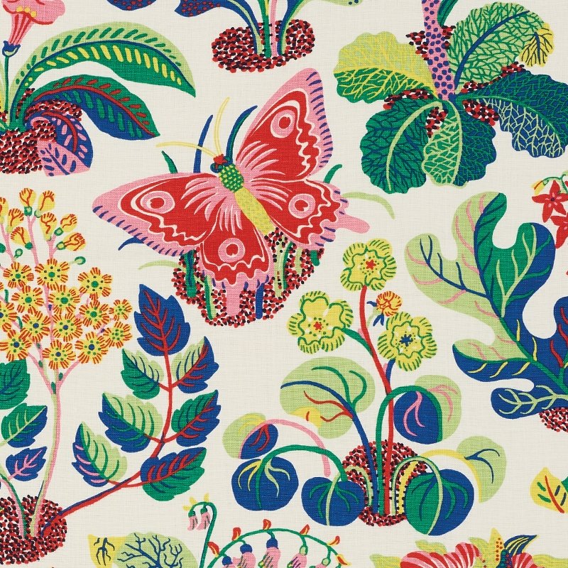 Purchase sample of 176184 Exotic Butterfly, Spring by Schumacher Fabric
