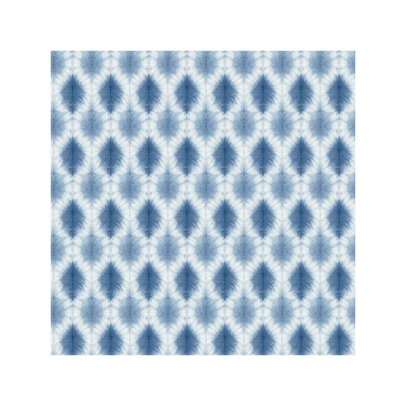Sample 3122-10302 Flora and Fauna Mombi Navy Diamond Shibori by Chesapeake Wallpaper