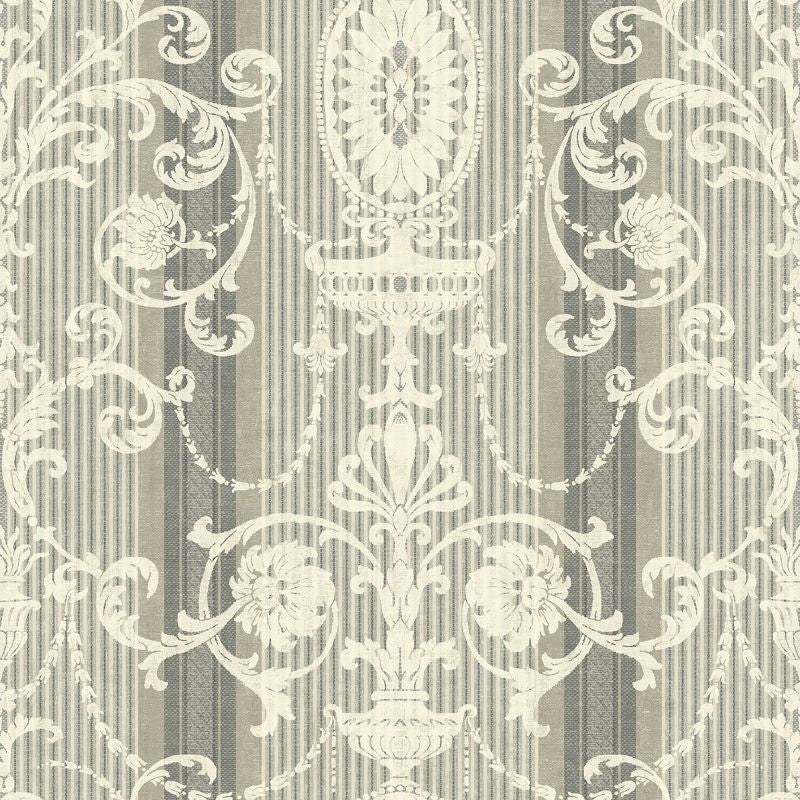 Sample VF30008 Manor House Scroll Stripe Wallquest