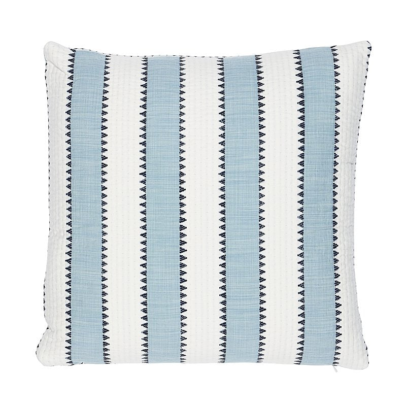So6942407 The Wave 24" Pillow Sky By Schumacher Furniture and Accessories 1,So6942407 The Wave 24" Pillow Sky By Schumacher Furniture and Accessories 2