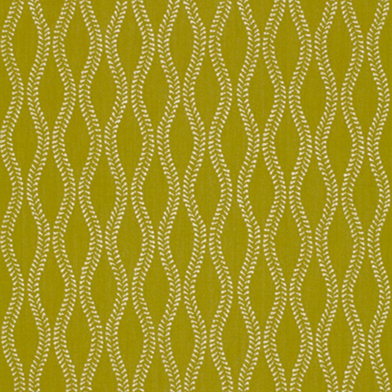 Purchase sample of 64401 Undulation, Chartreuse by Schumacher Fabric