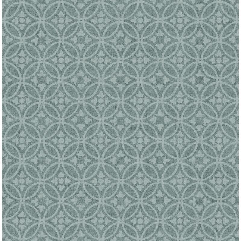 Sample 2970-26133 Revival, Larsson Teal Ogee Wallpaper by A-Street Prints Wallpaper