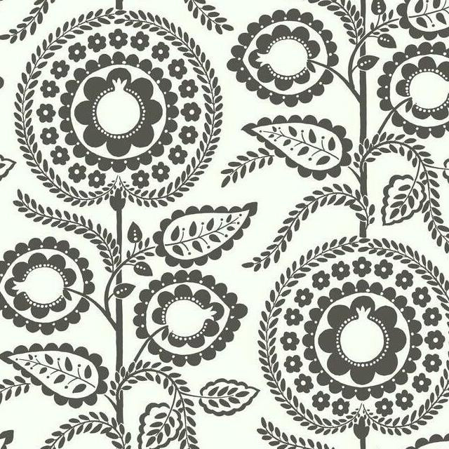 Buy SS2583 Silhouettes Pomegranate Bloom Black York Wallpaper