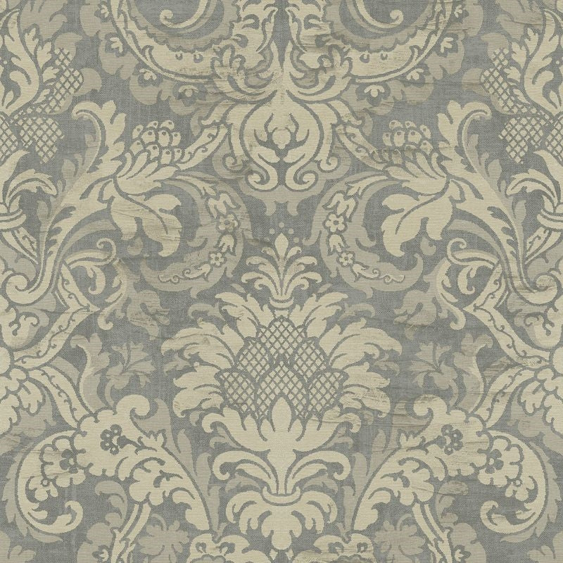 Select VA10218 Via Allure 2 Grand Damask by Wallquest Wallpaper