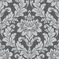 Select 4025-82517 Radiance Galois Silver Damask Wallpaper Silver by Advantage