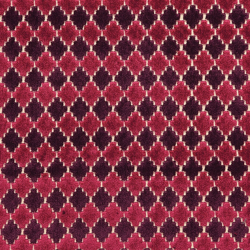 Purchase sample of 65640 Marrakesh Velvet, Black Cherry by Schumacher Fabric
