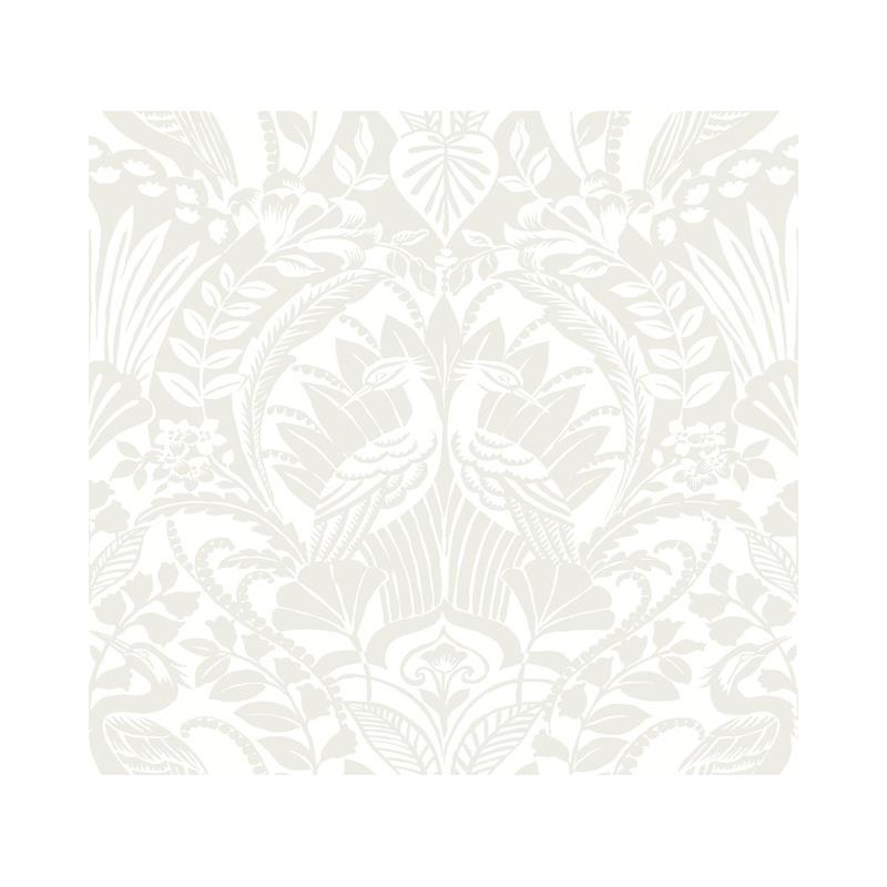 Sample BW3932 Damask Resource Library, Egret by York Wallpaper