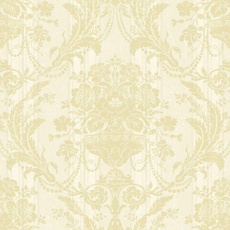Find AM90905 Mulberry Place Damask Stripe by Wallquest Wallpaper