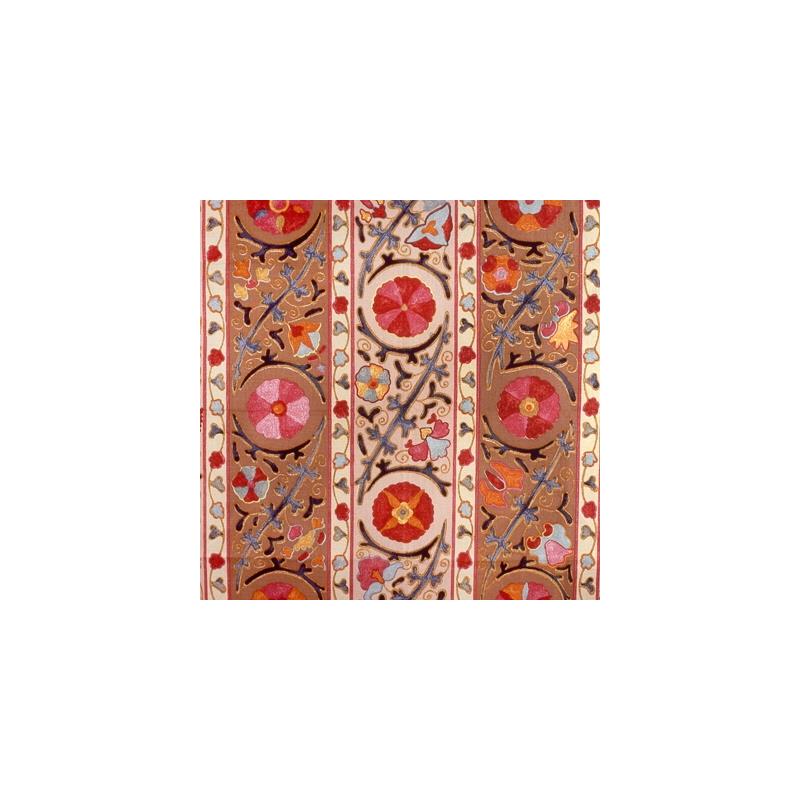 Sample BR-79189.06.0 Dzhambul Stripe Cotton And Linen Orange Ikat Brunschwig and Fils Fabric