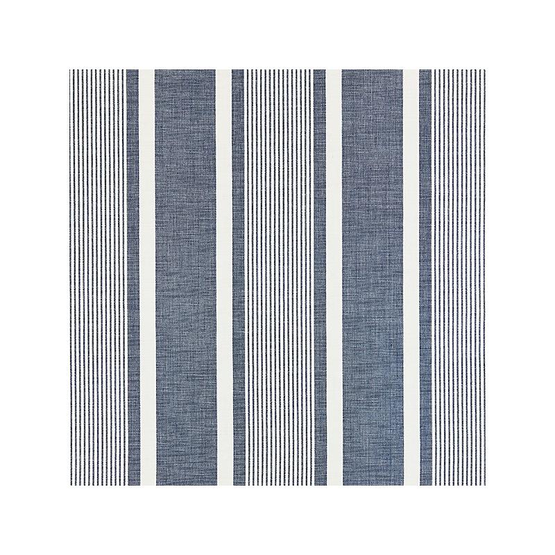 Sample 27111-004 Wellfleet Stripe, Denim - Scalamandre Fabric (SC 000427111)