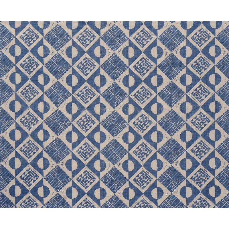 Sample BFC-3666.5.0 Circles And Squares, Azure Multipurpose Fabric by Lee Jofa
