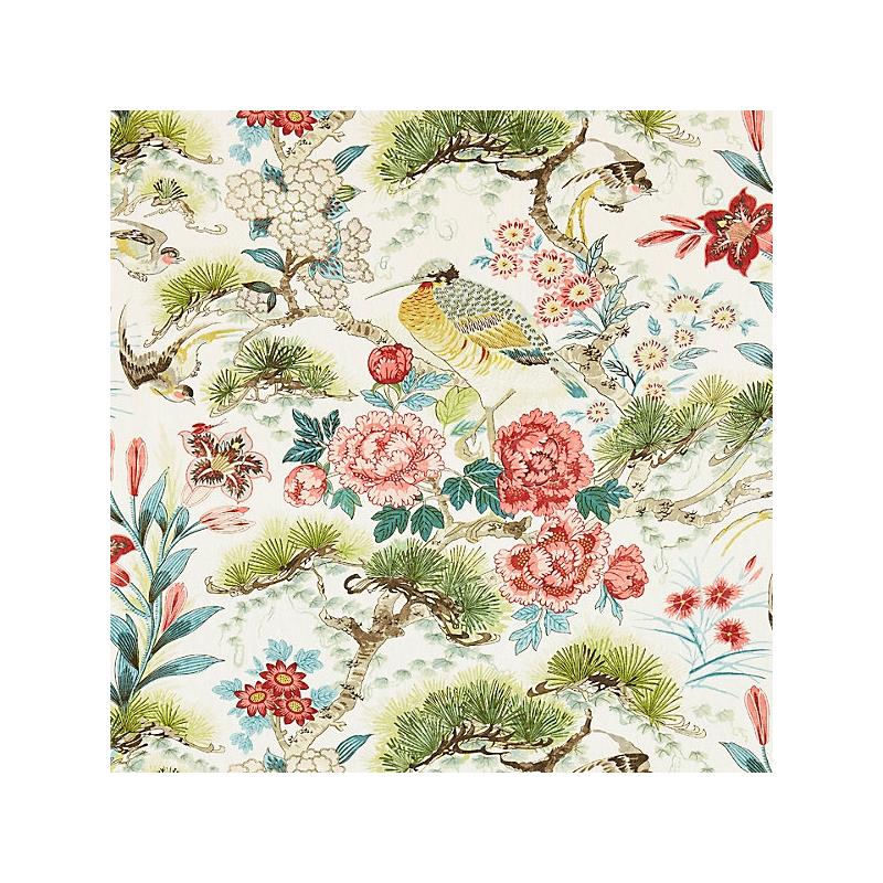 Sample 16601-003 Shenyang Linen Print, Bloom - Scalamandre Fabric (SC 000316601)