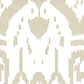 Sample 6460-30WP Island Ikat, Pumice on White by Quadrille Wallpaper