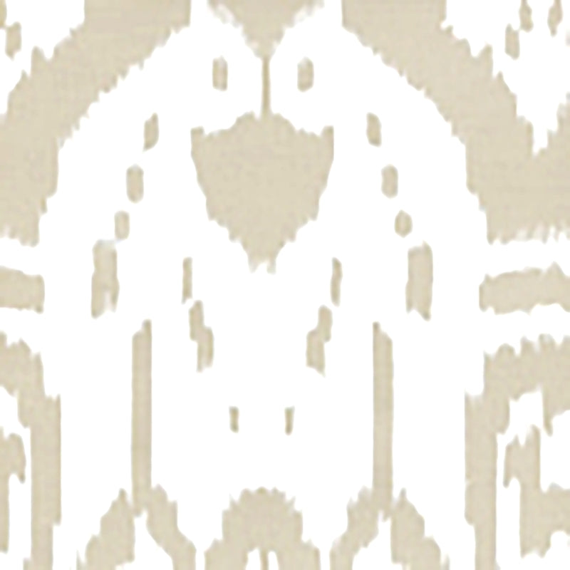Sample 6460-30WP Island Ikat, Pumice on White by Quadrille Wallpaper