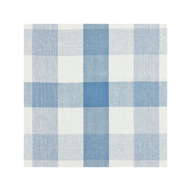 Sample 27135-007 Westport Linen Plaid, Sky - Scalamandre Fabric (SC 000727135)