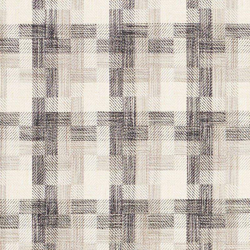 Purchase sample of 73741 Boro Plaid, Charcoal by Schumacher Fabric
