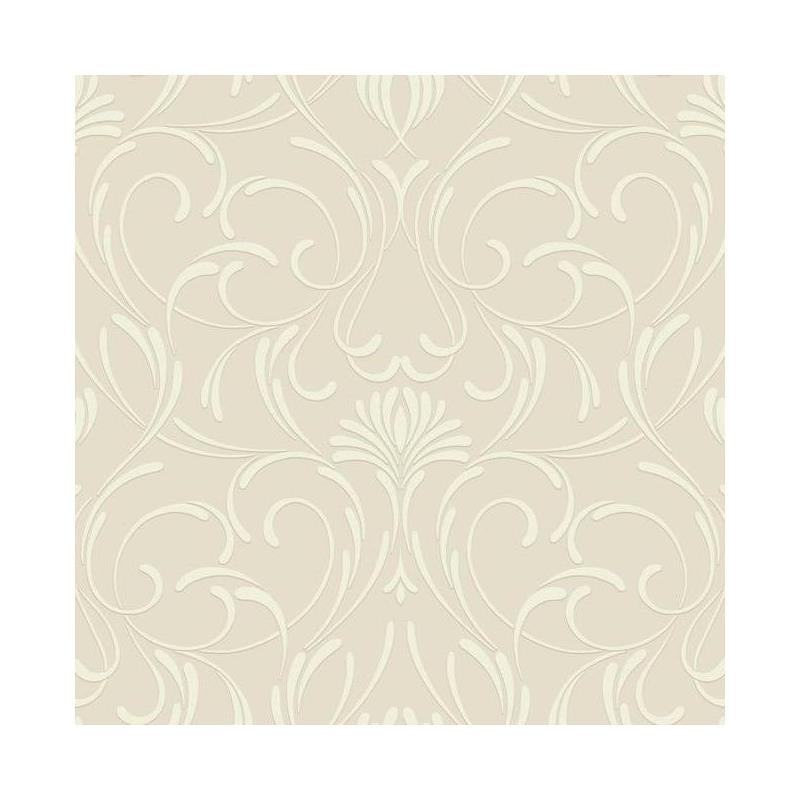 Sample - CD4089 Decadence, Amour color Pearl Cream, Scroll by Candice Olson Wallpaper