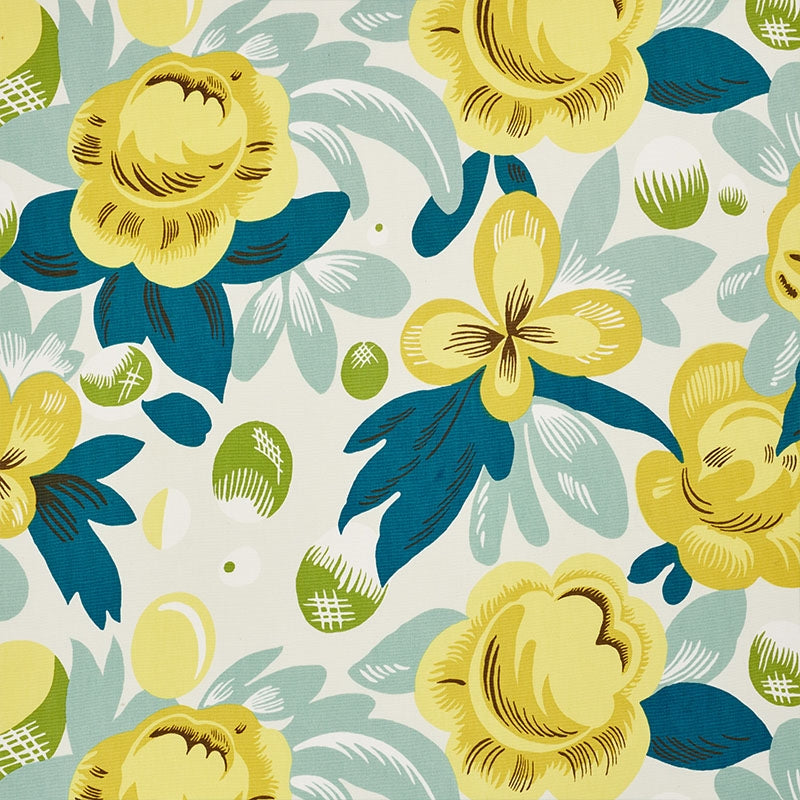 Purchase sample of 177532 Juin, Citron & Peacock by Schumacher Fabric