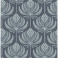 Acquire 4014-26424 Seychelles Palmier Navy Lotus Fan Wallpaper Navy A-Street Prints Wallpaper