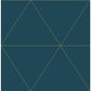 View 2904-24228 Fresh Start Kitchen & Bath Twilight Teal Modern Geometric Wallpaper Teal Brewster