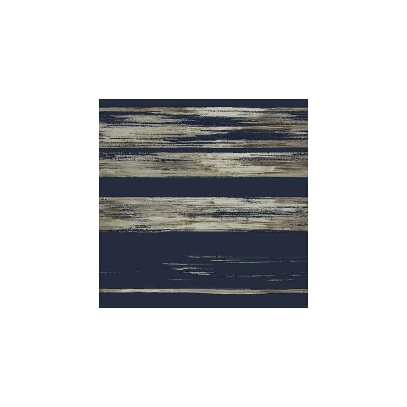 Sample - KT2154 Ronald Redding 24 Karat, Horizontal Dry Brush Wallpaper Navy by Ronald Redding