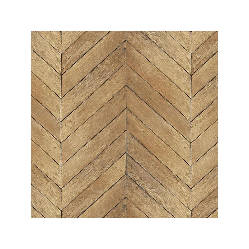 Sample G67998 Organic Textures, Brown Chevron Wood Wallpaper by Norwall