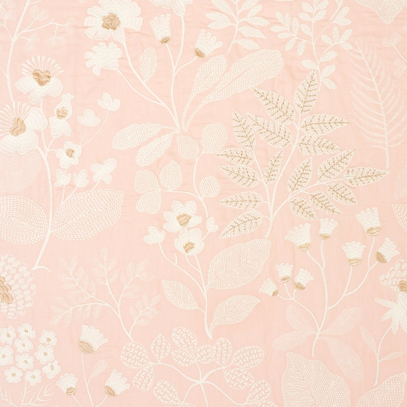 Purchase sample of 78310 Emaline Embroidery, Blush by Schumacher Fabric