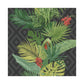 Sample ON1629 Outdoors In, Tropical Oasis Stripe color Black Botanical by York Wallpaper