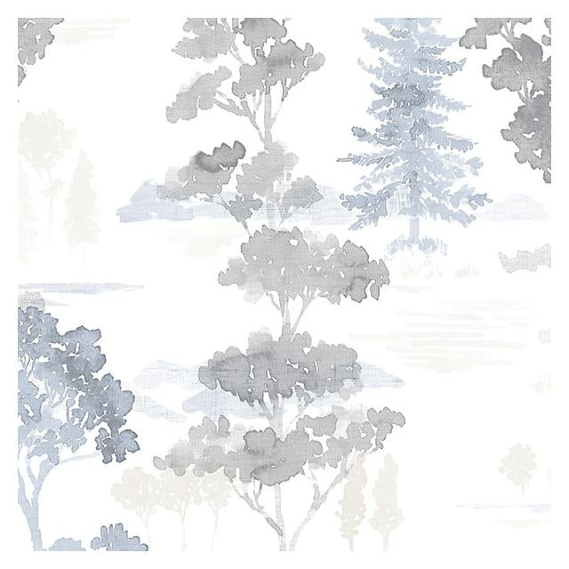 Purchase FW36834 Fresh Watercolors Beige Forest Wallpaper in Beige Blue & Grey by Norwall Wallpaper