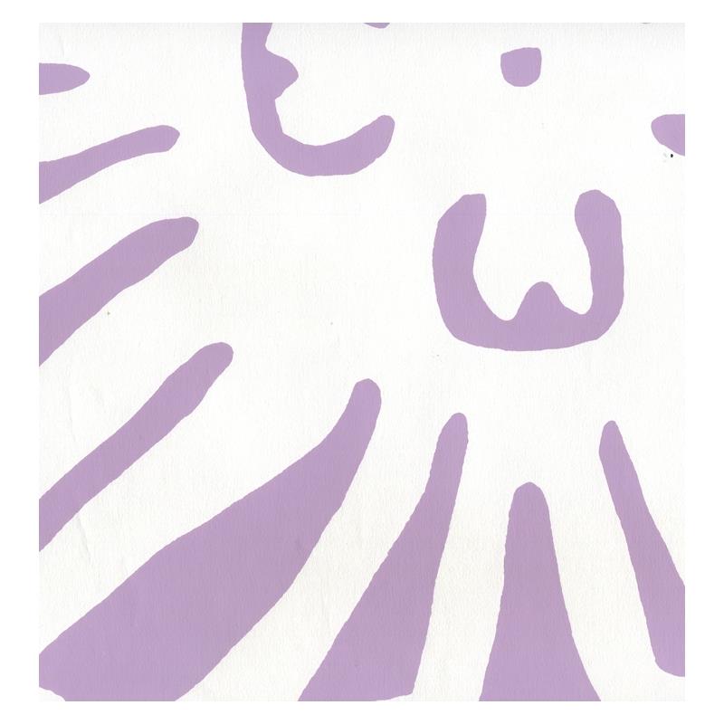 Sample 2480-19WP Sigourney Reverse Large Scale, Lavender on White by Quadrille Wallpaper