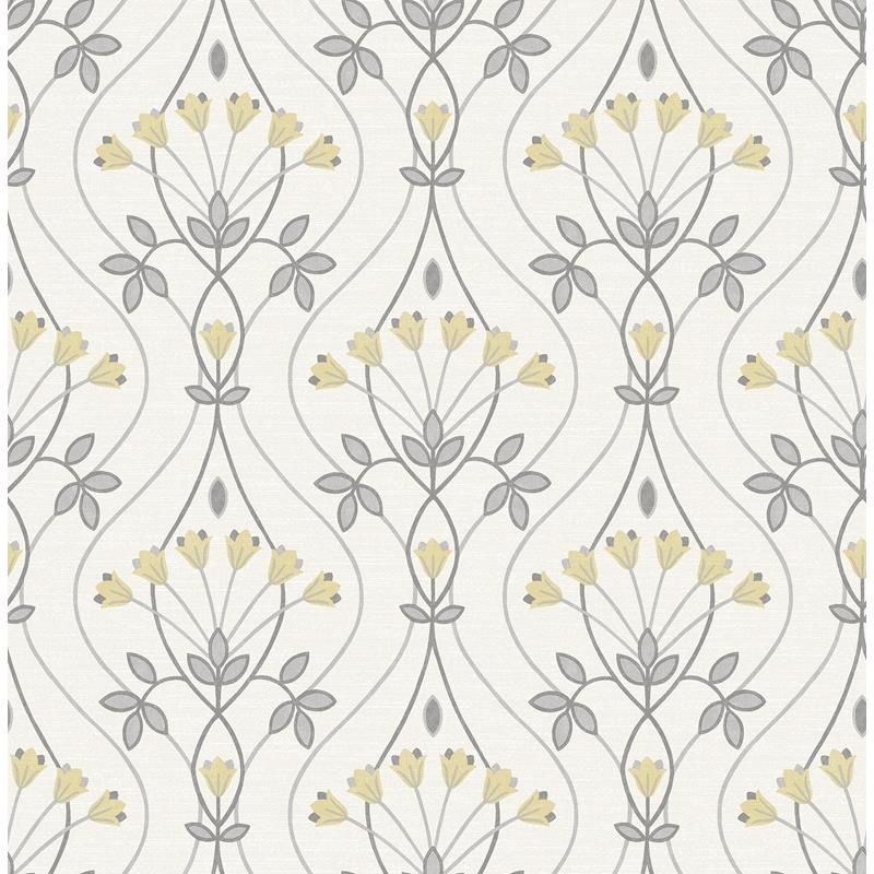 Order 2970-26147 Revival Dard Grey Tulip Ogee Wallpaper Grey A-Street Prints Wallpaper