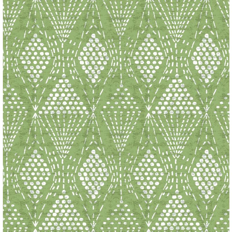 Sample 4081-26319 Happy, Grady Green Dotted Geometric by A-Street Prints Wallpaper